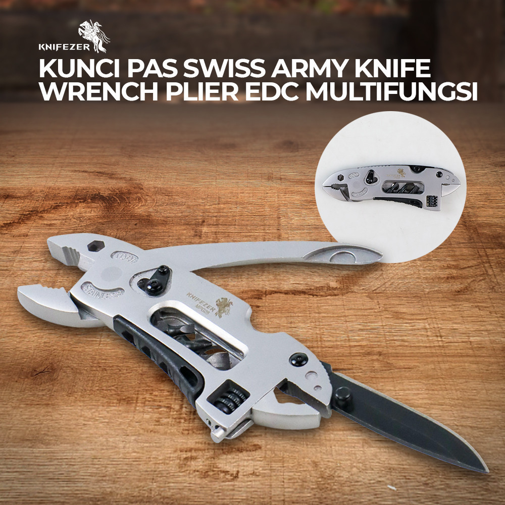 

- KNIFEZER Kunci Pas Swiss Army Knife Wrench Plier EDC Multifungsi - MPG05 -