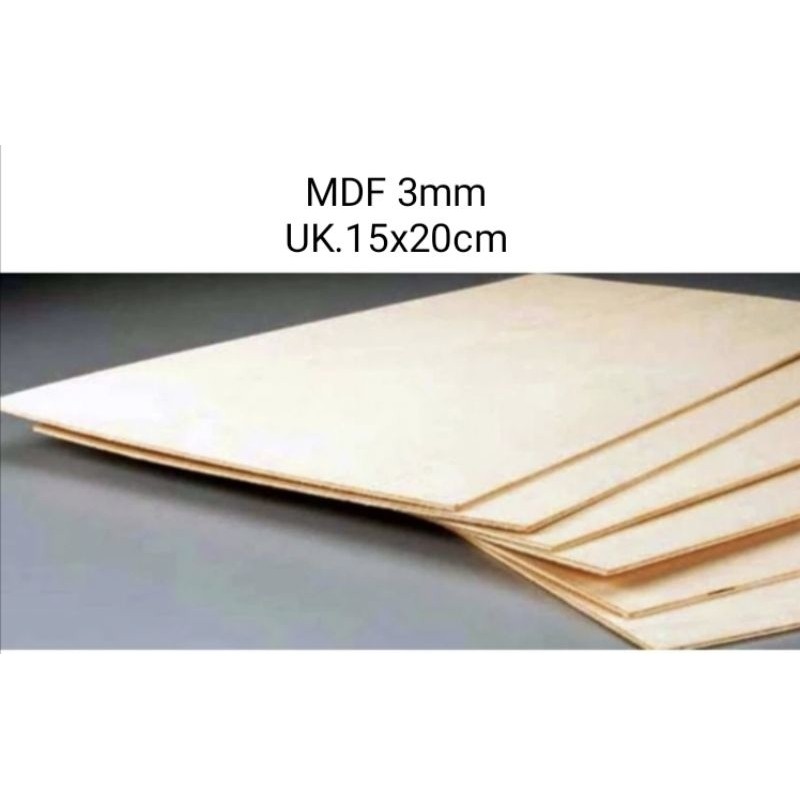 

hardboard kayu MDF 3mm UK.15x20cm untuk kerajinan pigora foto