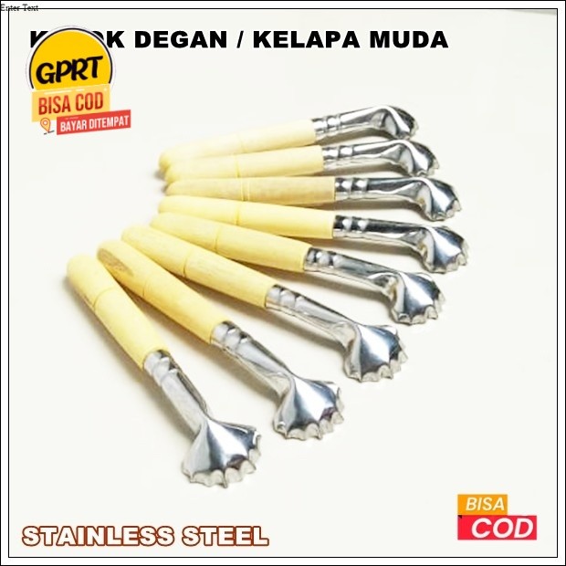 GPRTKerok Degan / Kelapa Muda / Serutan Buah Degan Stainless / Kerik Buah / Kerok Jelly