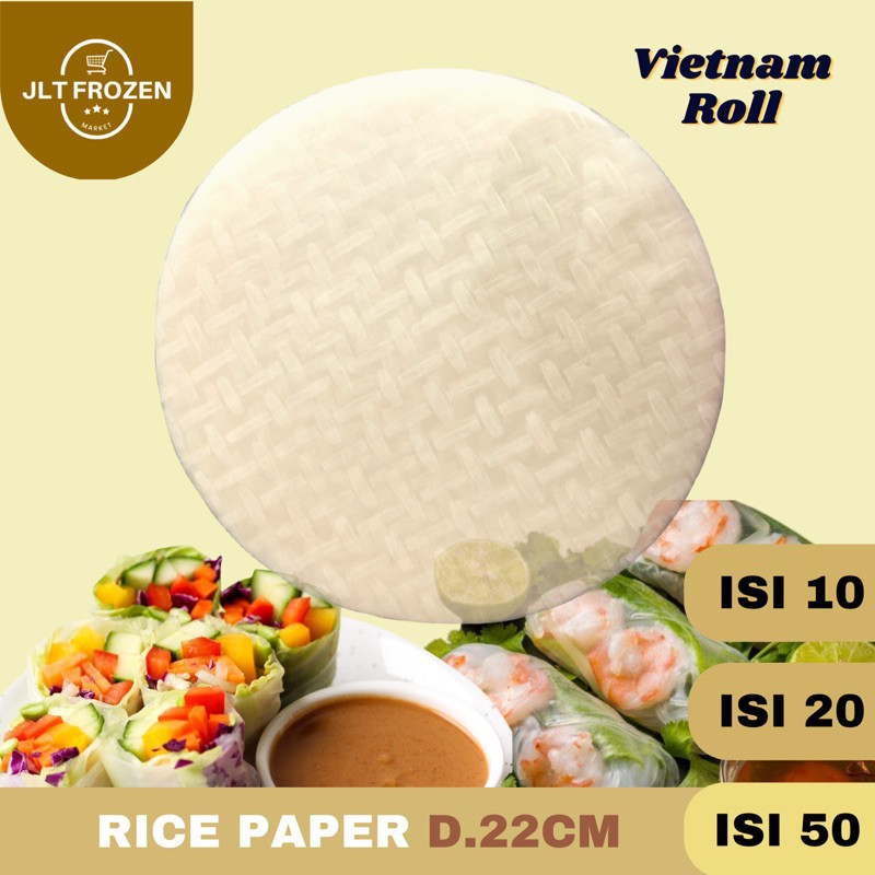 

Rice Paper / Kulit Lumpia Transparan Vietnam [ISI 10/20/50]