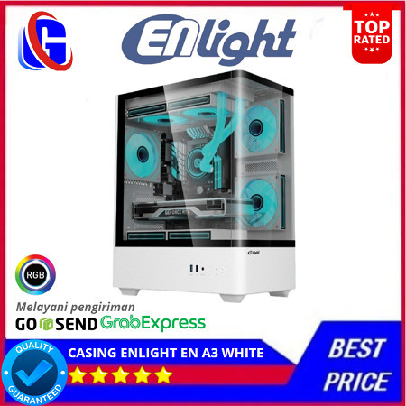 CASING ENLIGHT EN A3 - mATX GAMING CASE - WHITE