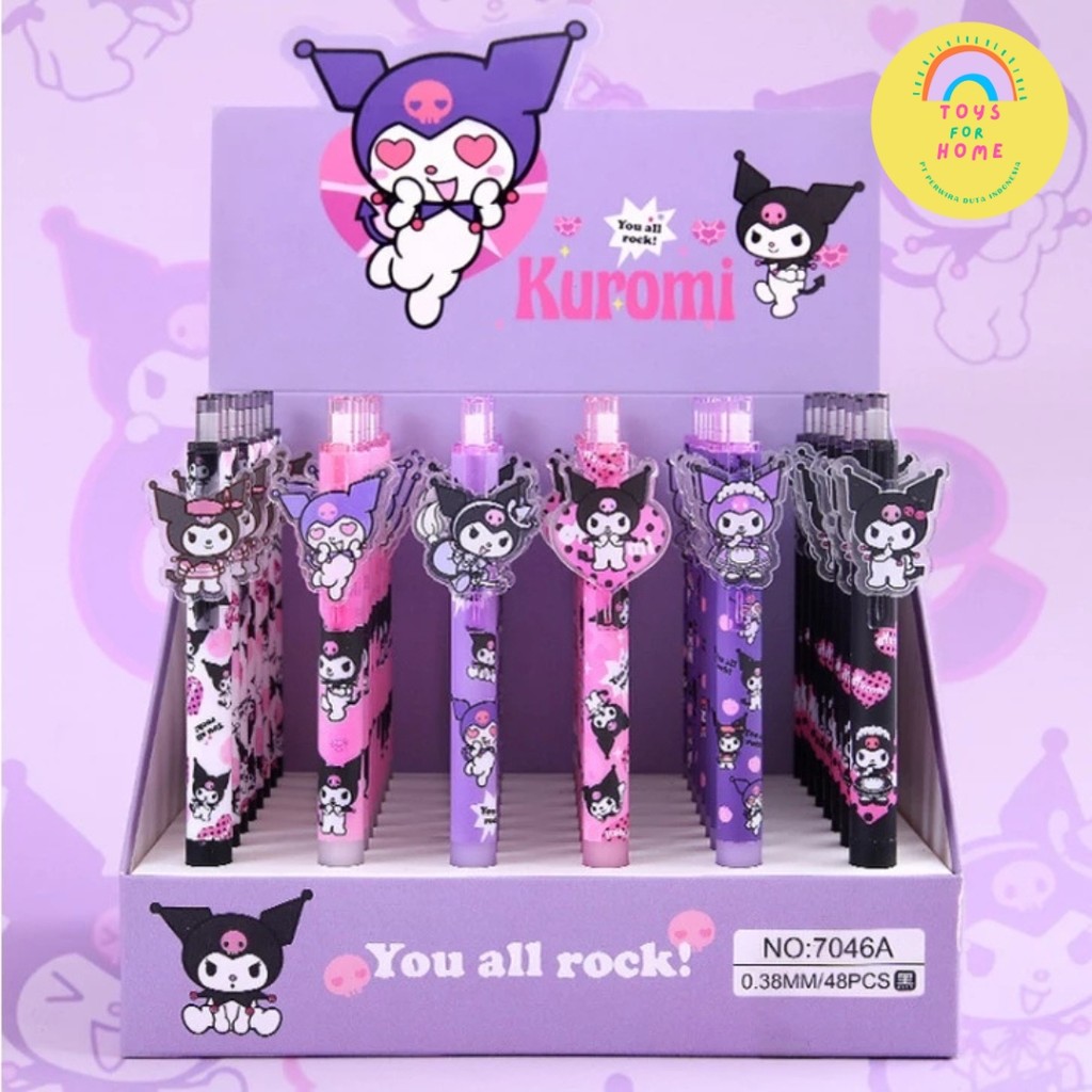 

Pupen Gel Press Pen Sanrio Akrilik / Pulpen Cute Karakter Sanrio / Kuromi TOYSFORHOME