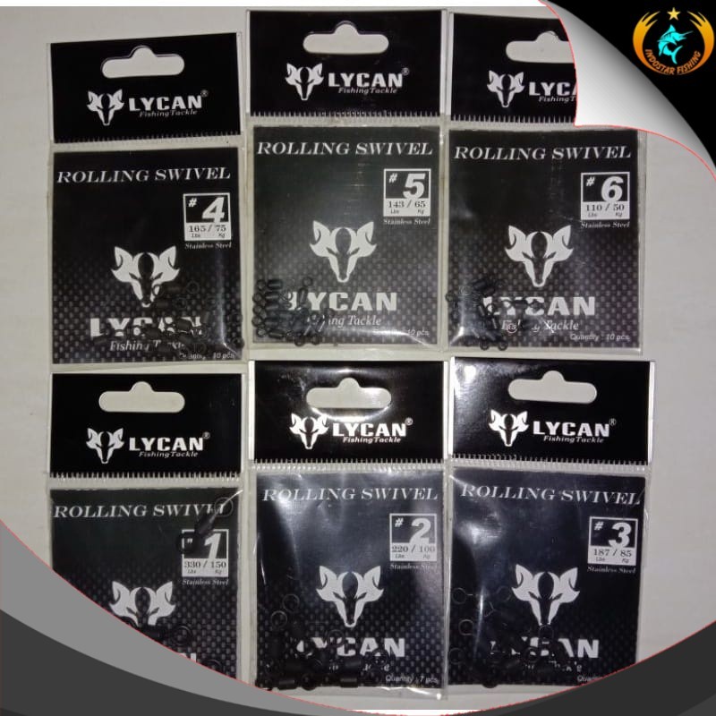 LYCAN Rolling Swivel for fishing tackle - Indostar