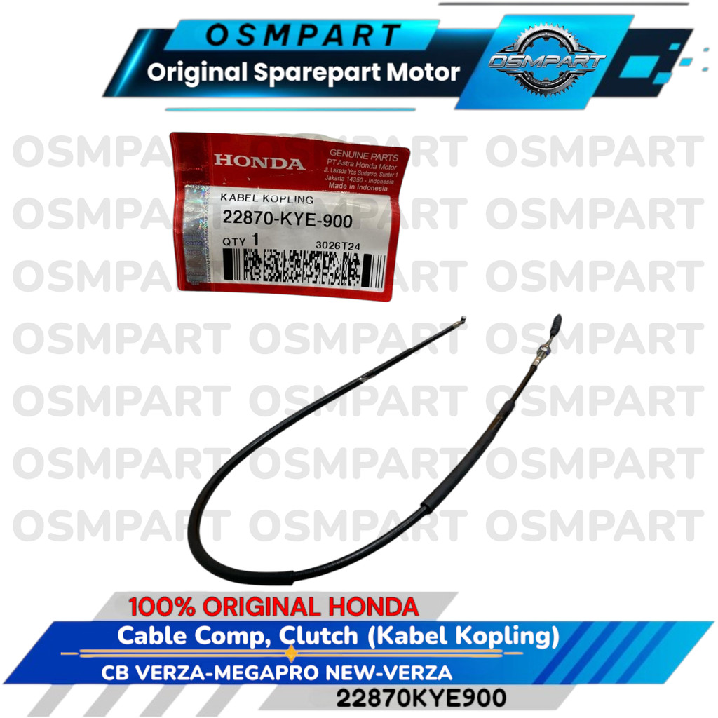 KABEL TALI KOPLING VERZA NEW MEGAPRO MONO SHOCK HONDA ORIGINAL 22870KYE900