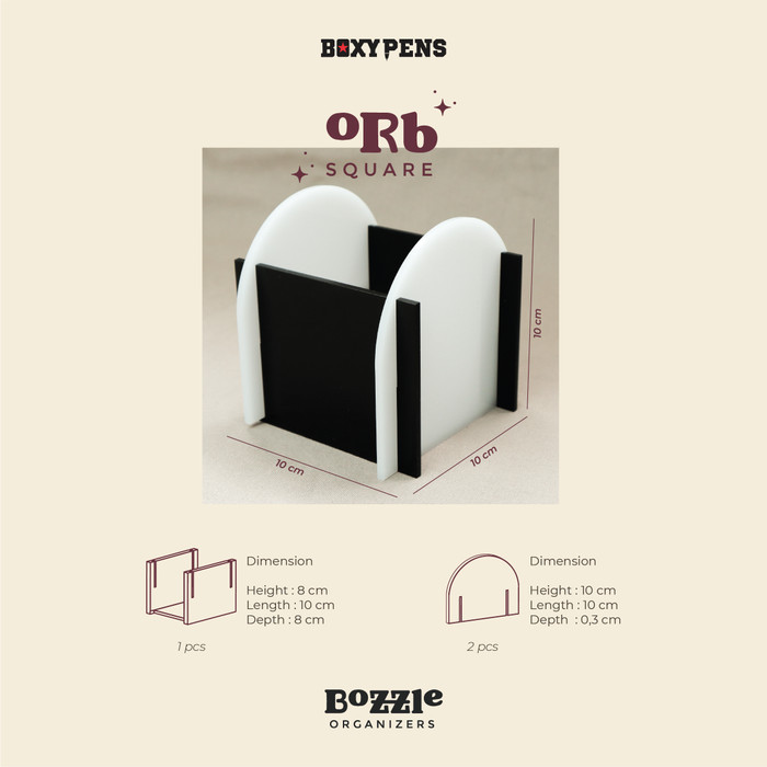 

Boxypens Bozzle Organizer Orb Square Acrylic Pen Stand With Posca