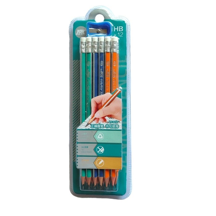 

Pencil HB Triangular Zoy ZY-3157 Set Blue Free Sleper