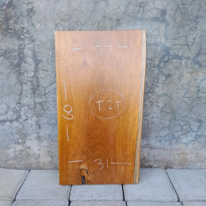 

Papan Ambalan Meja Konsol Kayu Jati Asli Natural Prefinished A3 60cm