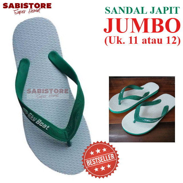 SANDAL JAPIT JUMBO Swallow Ukuran 11 & 12 / Sandal Jepit Pria / Wanita Sandal Wudhu / Sandal Santai