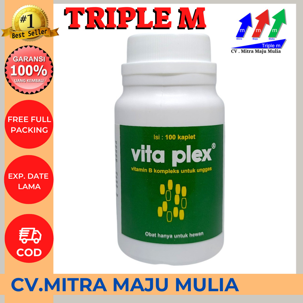 VITA PLEX 100 KAPLET - Vitamin B Kompleks Unggas Ayam Burung