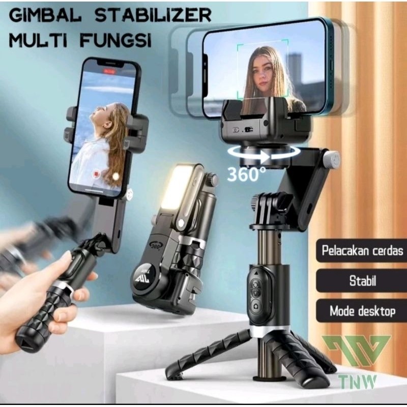 Gimbal Stabilizer Q18 Gimbal Hp Tongsis Hp Bluetooth Tripod