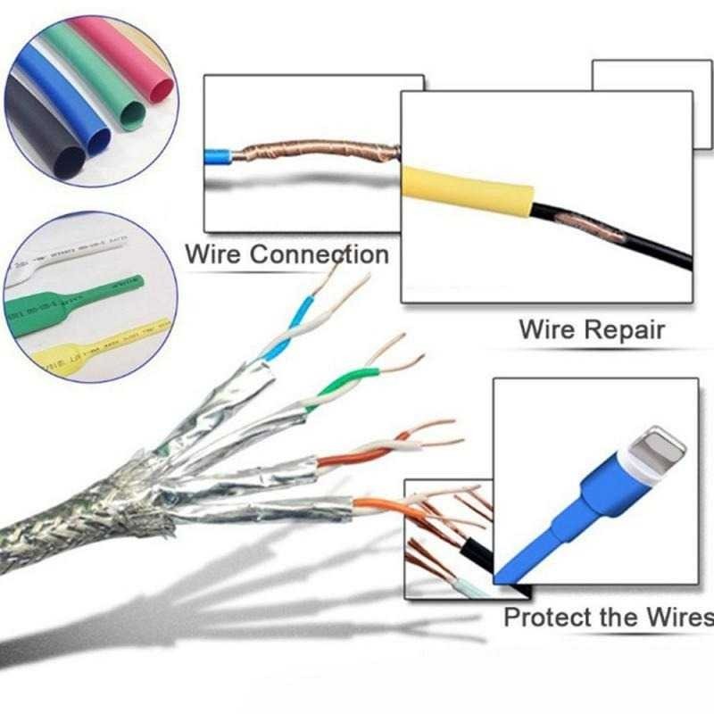 

isolasi Kabel Bakar 328 Pcs Selongsong Pelapis Pelindung Isolasi Kabel Insulasi Heat Shrink Tube 328 PCS