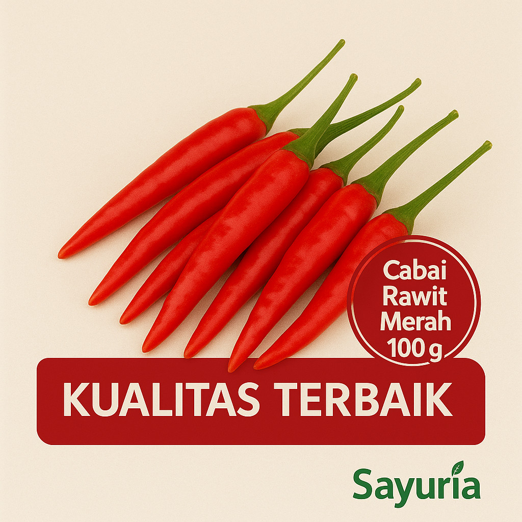 

Sayuria – Cabai Rawit Merah Super Pedas 100gr | Untuk Sambal, Tumisan, dan Olahan Pedas