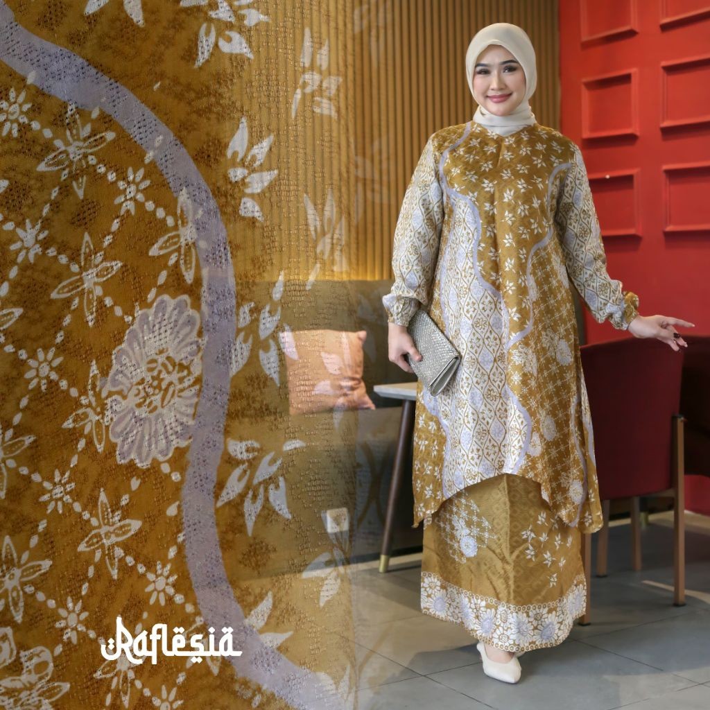 OUTFITKU - Baju kondangan wanita kekinian Gamis kondangan simple elegan Baju kondangan Tunik wanita 
