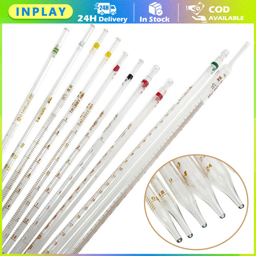 1ml/5ml/10ml/25ml Pipet Ukur Kaca Presisi / Alat Ukur Laboratorium Transparan Anti Pecah untuk Kimia