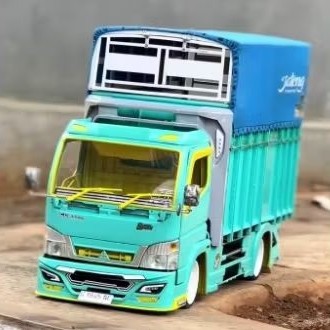 MINIATUR TRUK OLENG  TERPAL KOTAK BONUS TERPAL SEGITIGA MINIATUR TRUK LAMPU TERPAL MURAH TRUK OLENG 