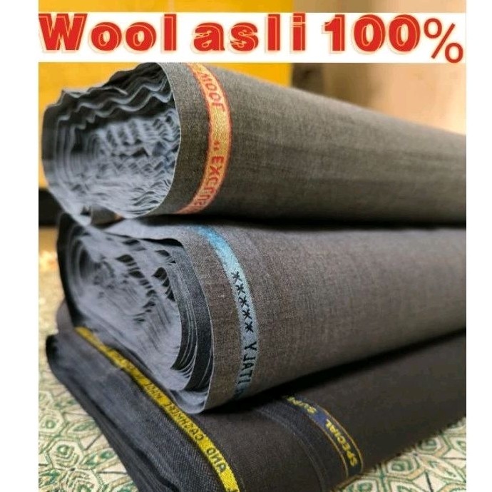 Kain wool asli 100% original bahan jas/safari/blazer/celana formal