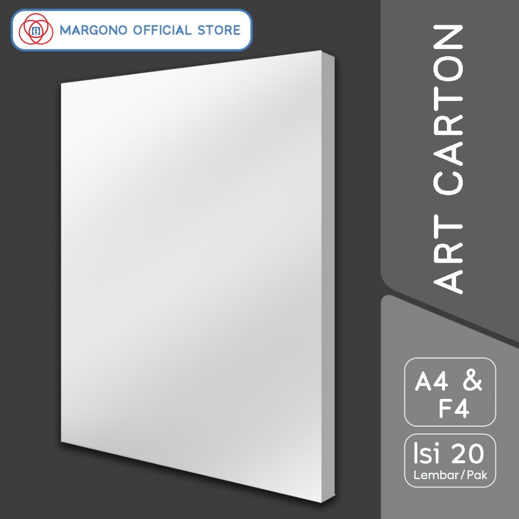 

Margono Kertas Art Carton / Karton Glossy 210 / 230 gsm A4 / 260 gsm F4 - 20 Lembar