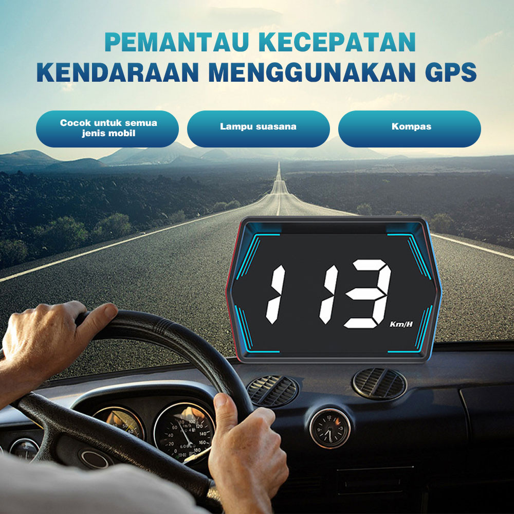 Tampilan Truk HUD Mobil Kendaraan Universal MPH GPS Km/H