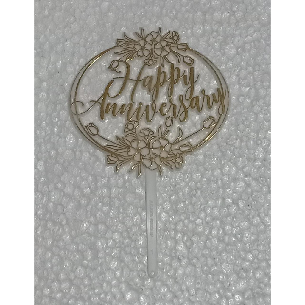 *AC* CAKE TOPPER HIASAN KUE JUMBO "HAPPY ANNIVERSARY" (SATUAN) "KTI295A"