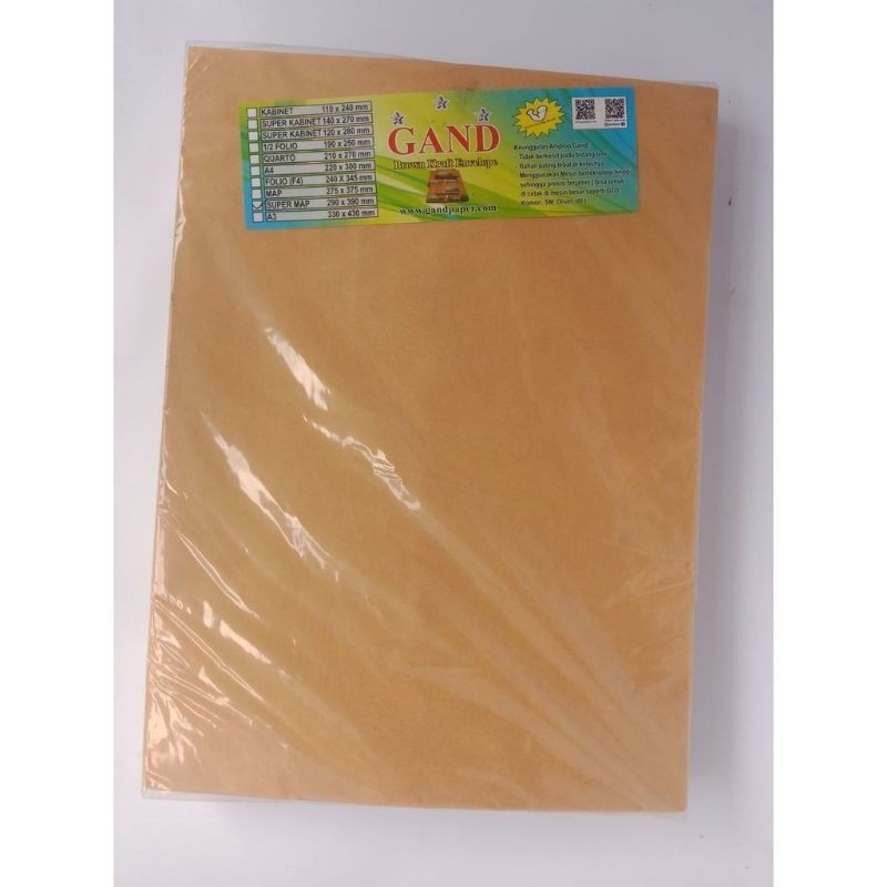

Amplop Coklat Ukuran Super Map 290x390 mm isi 100 Lembar