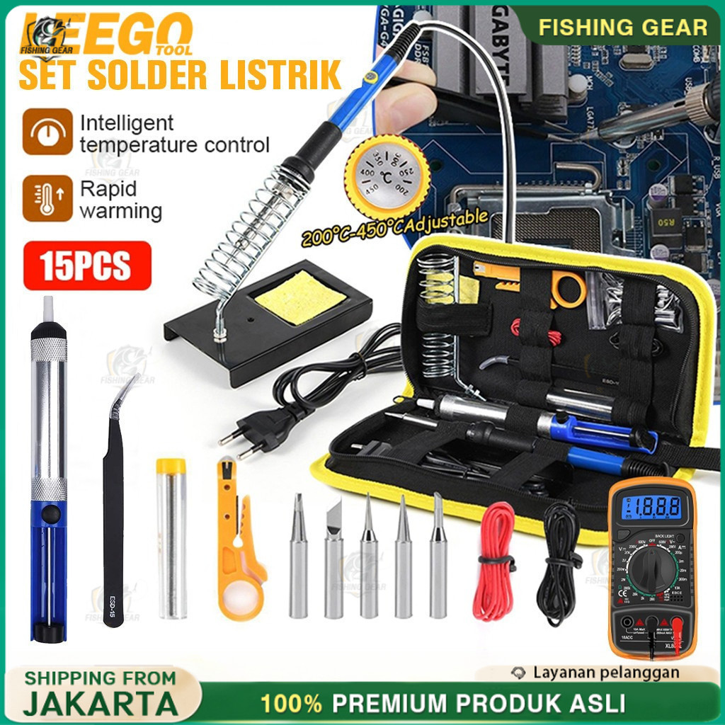 Paket Solder Listrik Lengkap Set Solder Listrik Lengkap Dengan Multimeter Iron Tool Kit 220V 60W/Sol