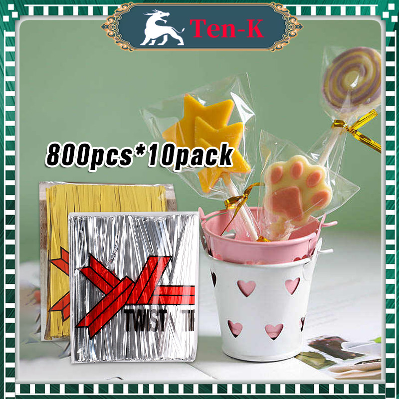 

10pack/8000pcs Twist Tie Pita Kawat Potong / Kawat Metalik Souvenir / Tali Ikat Hias Kawat Emas Perak Sovenir