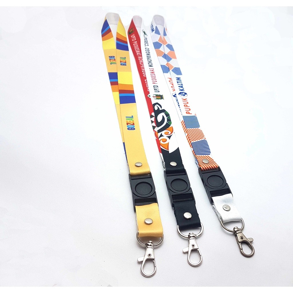 

Lanyard custom desain cetak tali digital printing print sublim 2cm cetak 1 muka / tali id card printing dua cm cetak satu muka / nametag