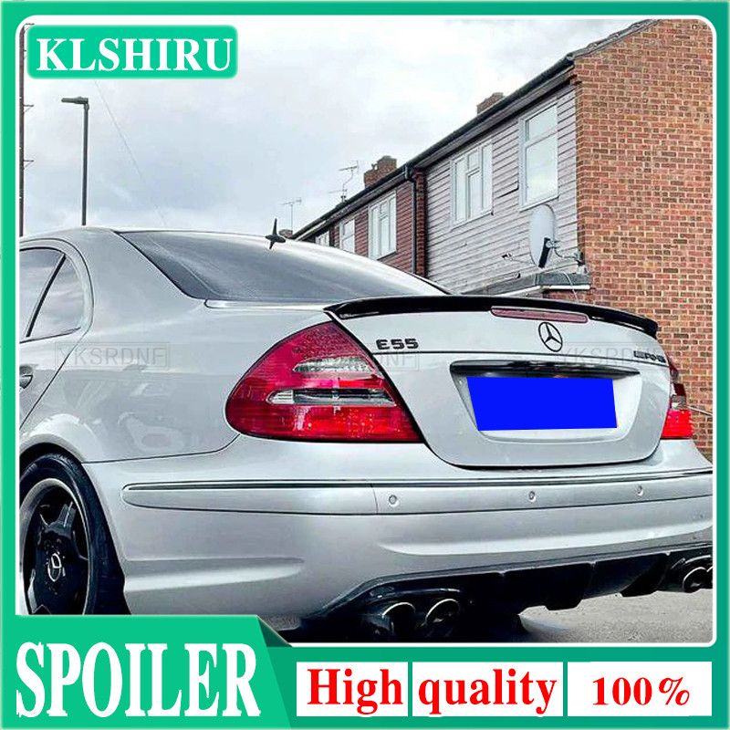 For W211 Spoiler 2002-2009 Mercedes-Benz W211 E-class E200 E260 Spoiler ABS plastic Material Car Rea
