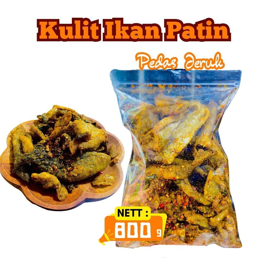 

Keripik kulit ikan patin | Fish Skin | kemasan Pelastik klip ekonomis 600 GR