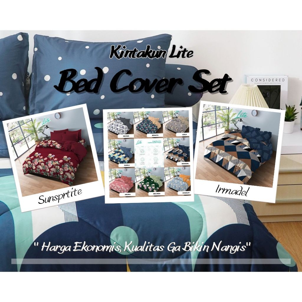 

Kintakun Lite - Bed Cover SET Sprei Fitted King (180x200) SUPER Terlaris Pilihan