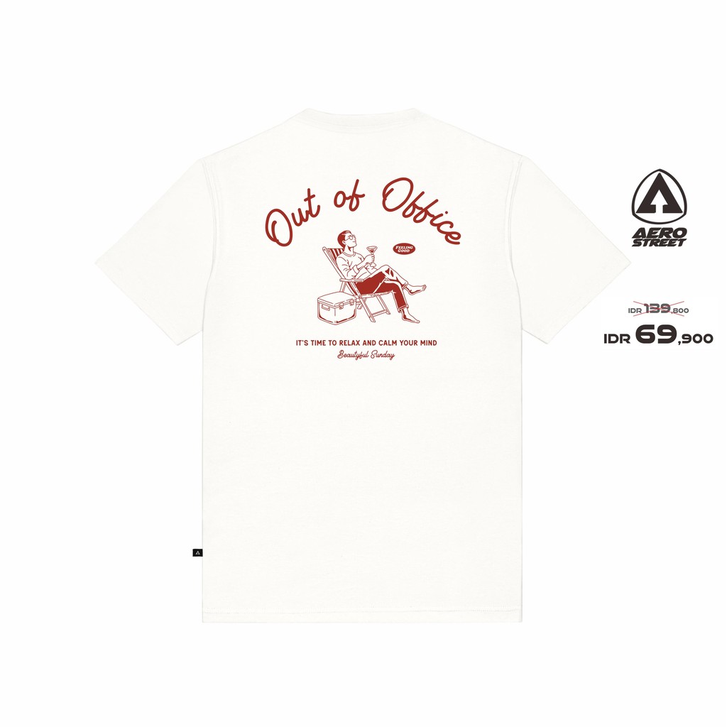 Aerostreet T Shirt Out Of Office Off White Kaos T Shirt ABCAA