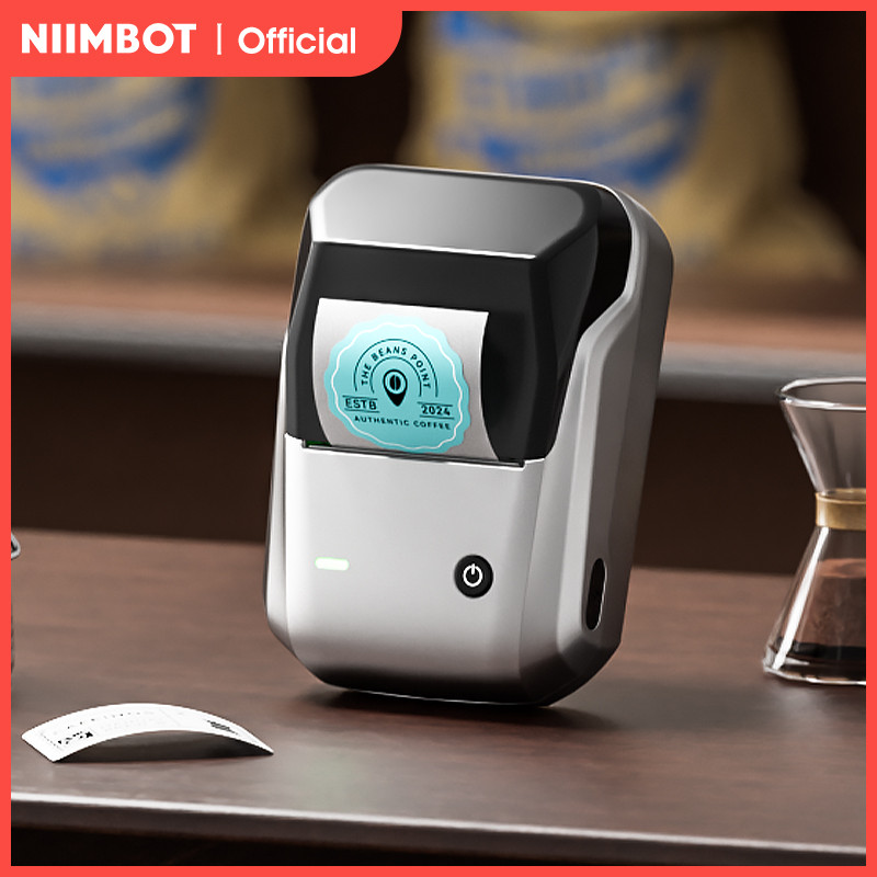

NIIMBOT B1 Portable Thermal Printer With Tapes 2 Inch Adhesive Label Printer Mini Bluetooth Sticker Maker Support Smartphones PC