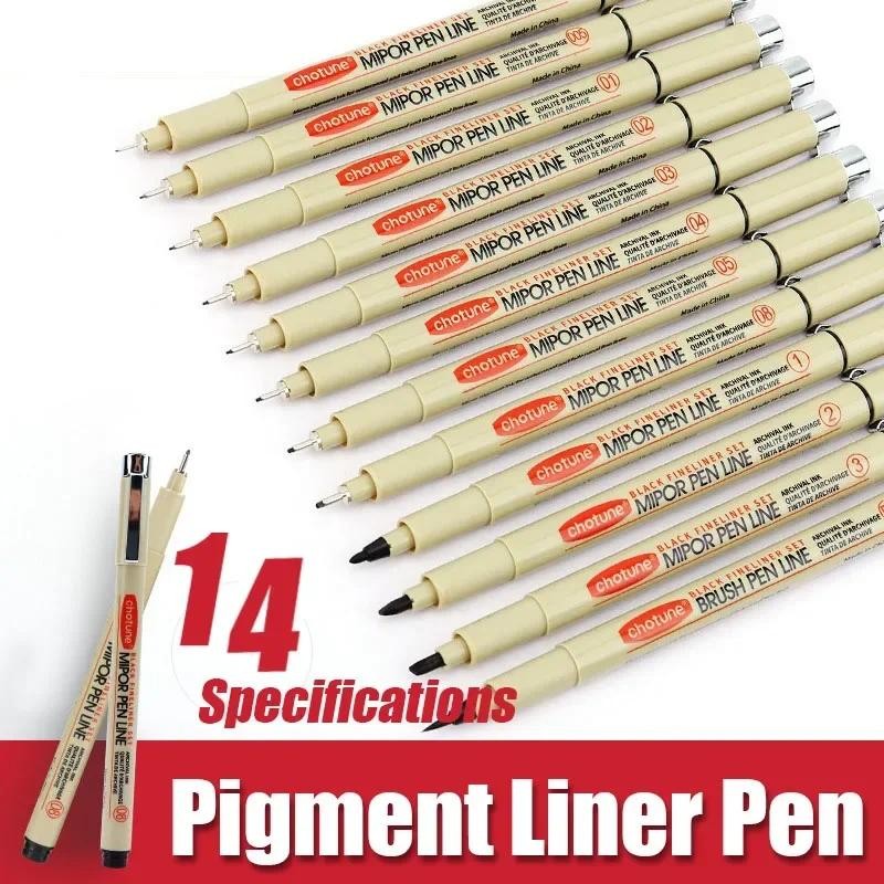 

Manga Pigment Needle Hook Line Pen Art Draw Sketch Pens Brush Hand-painted Outlining Micron Marker Pen Stationery Art Supplies