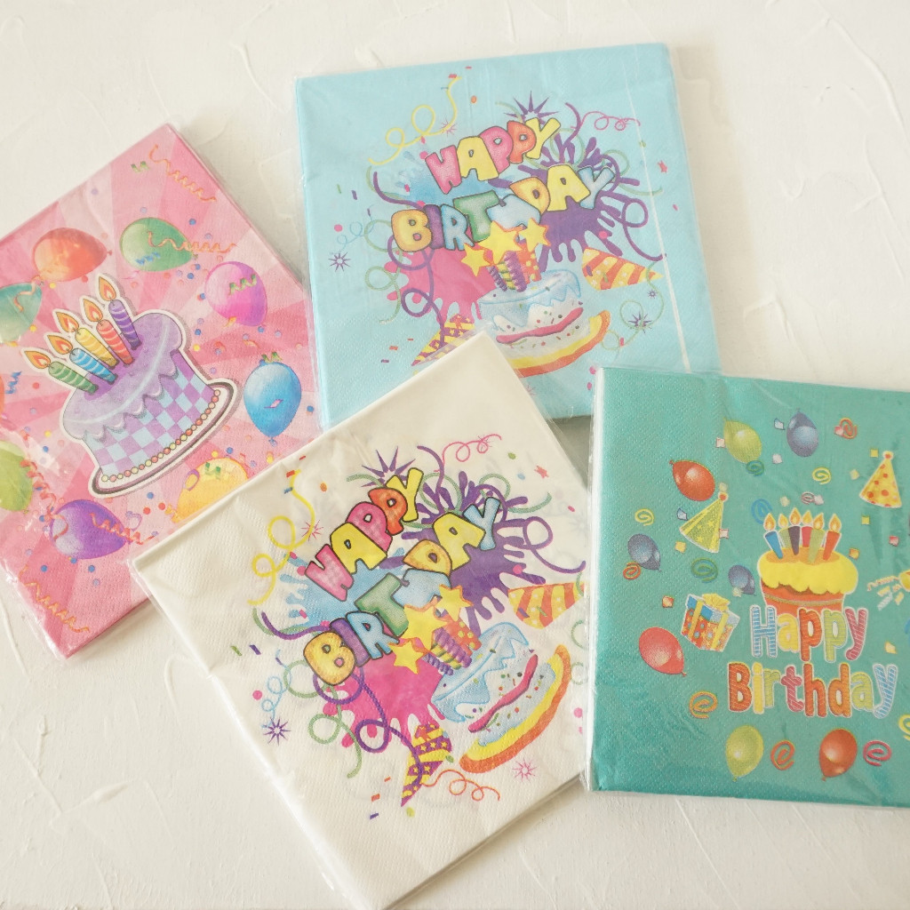 

TISSUE PESTA/ TISSUE BERGAMBAR/ TISSUE ULANG TAUN