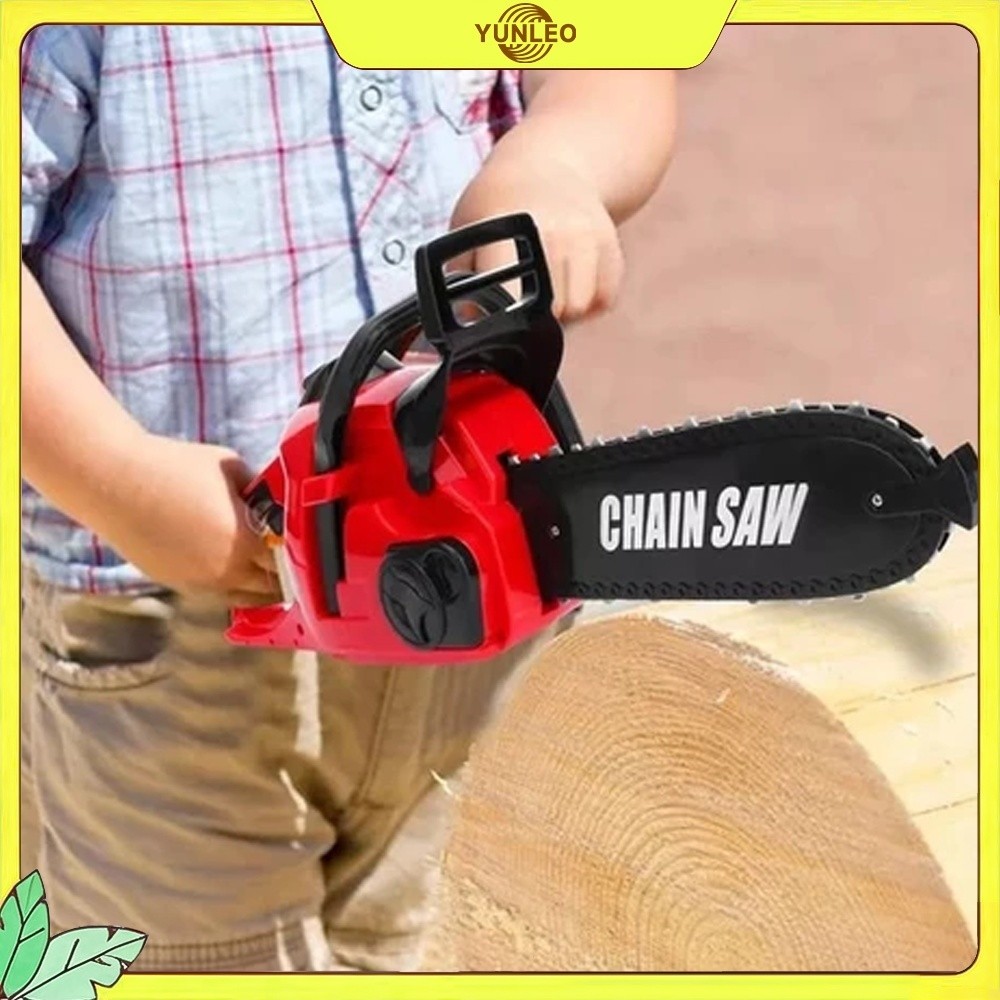 YUNLEO  Simulasi Mesin Gergaji Mainan Chainsaw Elektrik Anak Untuk Anak Laki Mainan Penebang Hutan