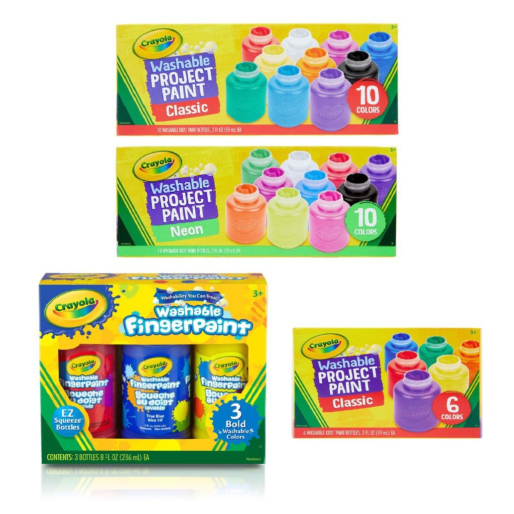 

Crayola Washable Fingerpaint Finger Kids Paint Classic Colors Color 3 6 10