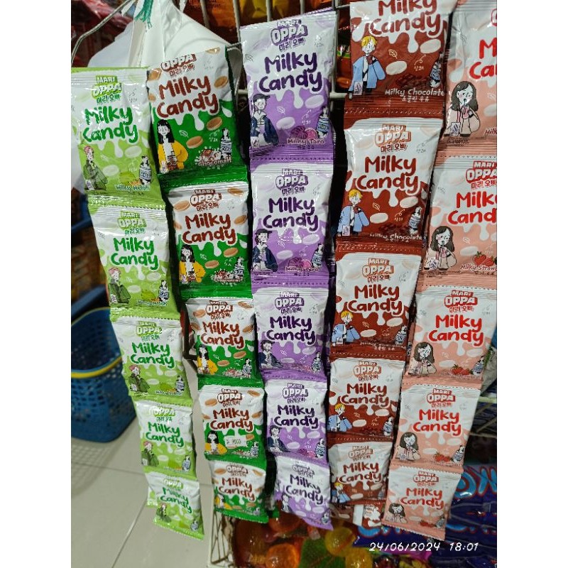 

Milky Candy permen Mari Oppa All varian (1renceng = 10sct)