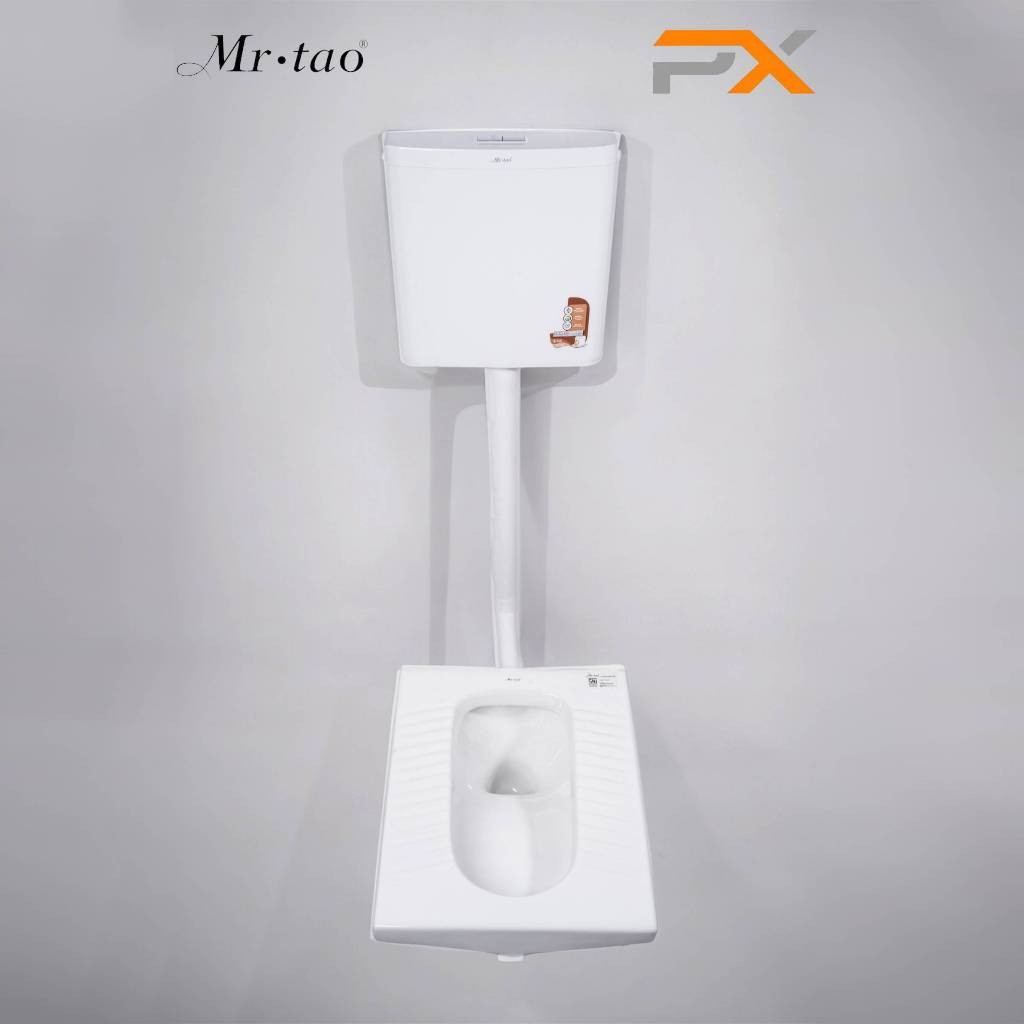 1'Set Closet jongkok flush + Tangki Air / kloset flush Mr.Tao 506 Free  Packing Kayu