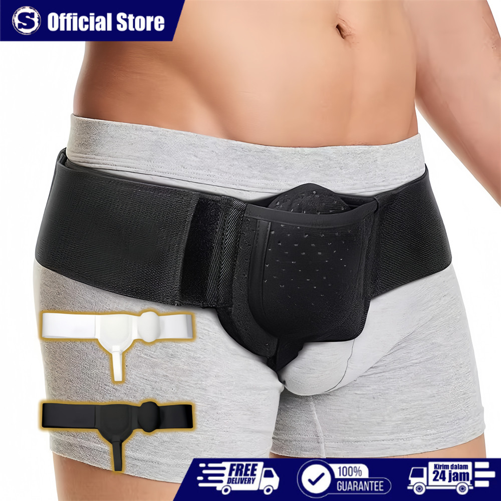 Sabuk Hernia Pria Dewasa/Terapi Hernia Belt Pria Dewasa/Sabuk Supporter Hernia