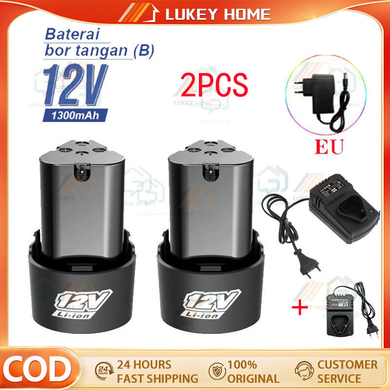 Baterai Bor Litium Li-Ion 12 Volt Baterai Bor Electric Cordless Rechargeable, Baterai Ori batrei 12v