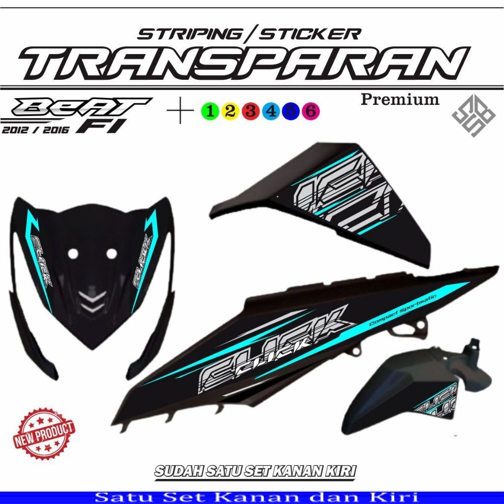 STRIPING TRANSPARAN BEAT FI versi CLICK VARIASI