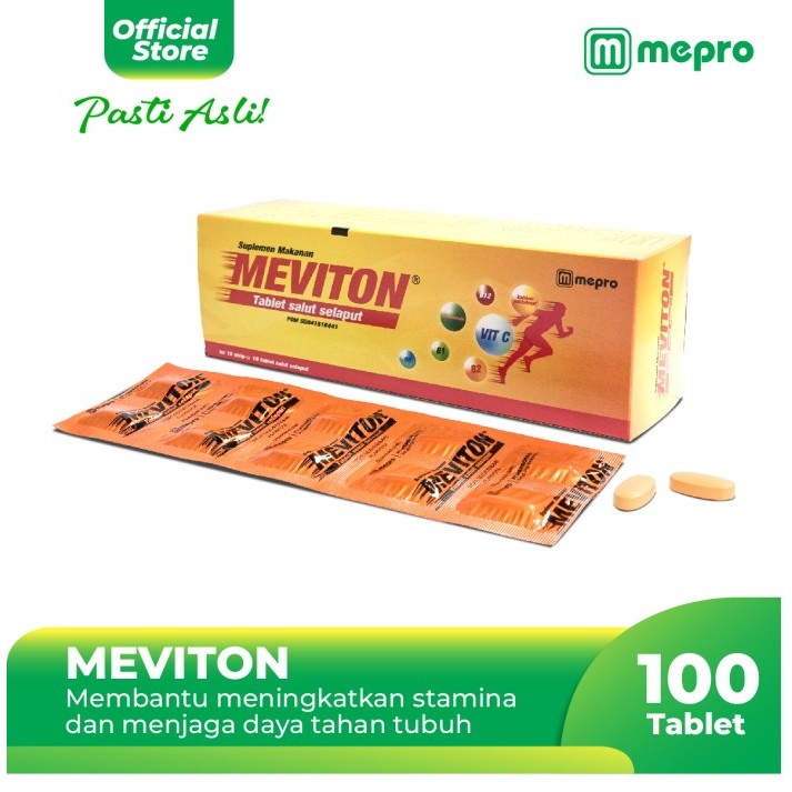 MEVITON TABLET 1 box isi 100 - Vitamin Daya Tahan Tubuh