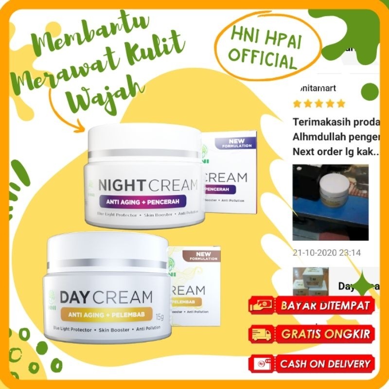 Halal Alami Beauty Day Night Cream Perawatan Wajah Herbal Hni Hpai