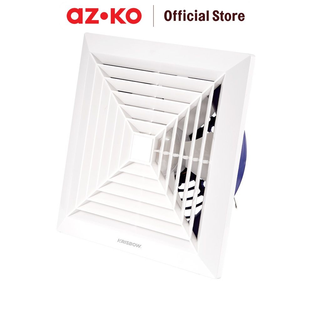 AZKO Krisbow 10 inci Exhaust Fan Plafon Kipas Hexos Ventilasi Fan Ventilation Peralatan Elektronik A