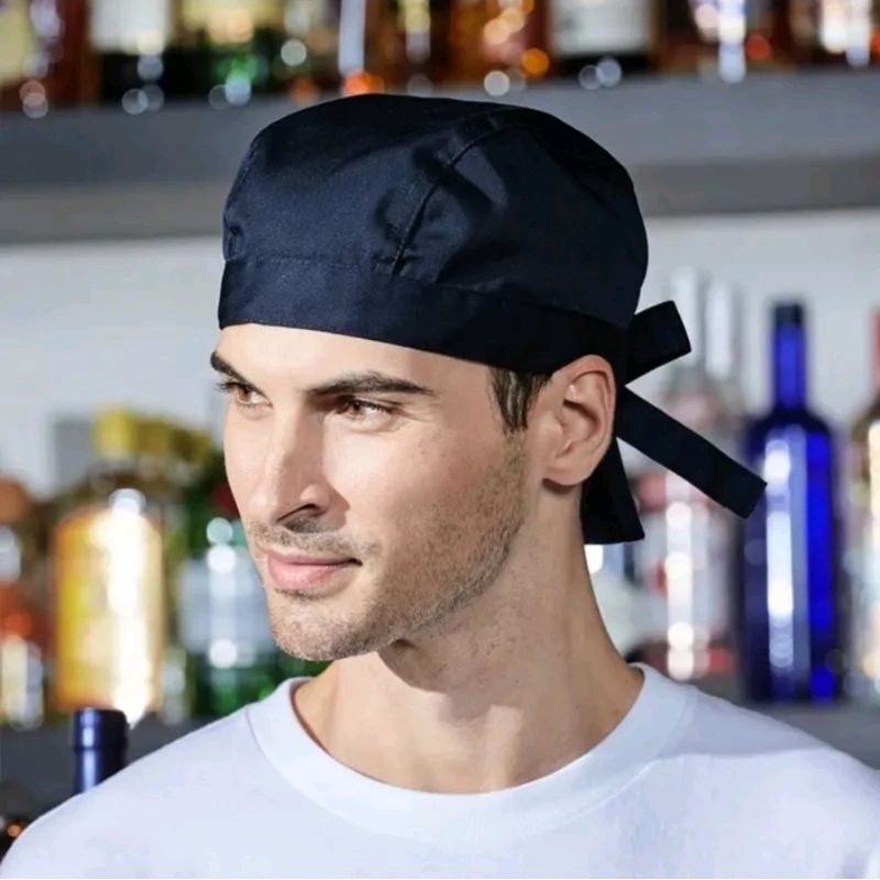 Topi koki/chef, topi koki ikat jepang