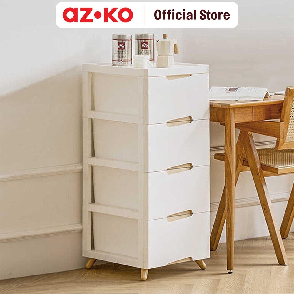 AZKO Stora Bevel Laci Penyimpanan - Putih Laci Kabinet Serbaguna Cabinet Penyimpanan Indoor Multifun