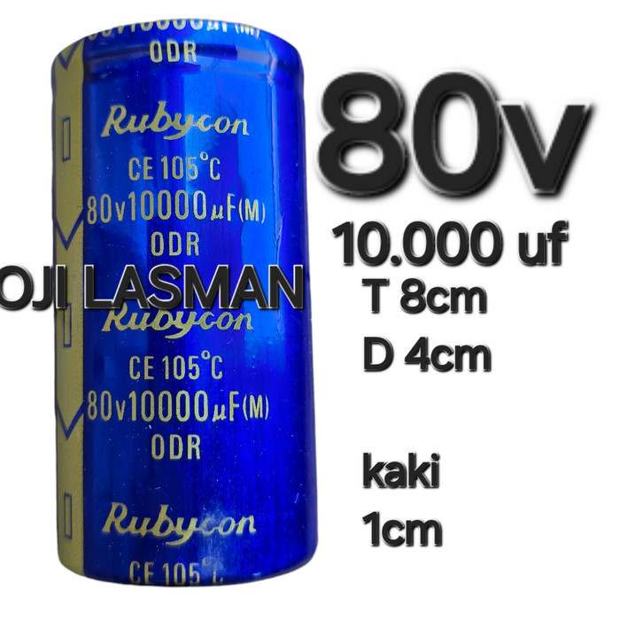 JN99 ( 10.000 uf 80v )    80v10000uf (m) 10000 80 v volt 10000uf 10.000uf odr omr  rubycon rubicon e