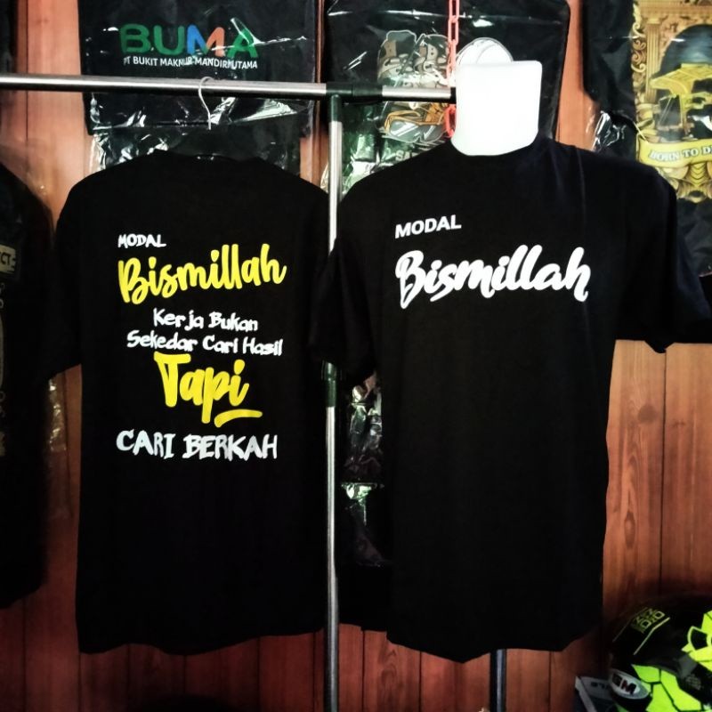kaos custom modal bismillah
