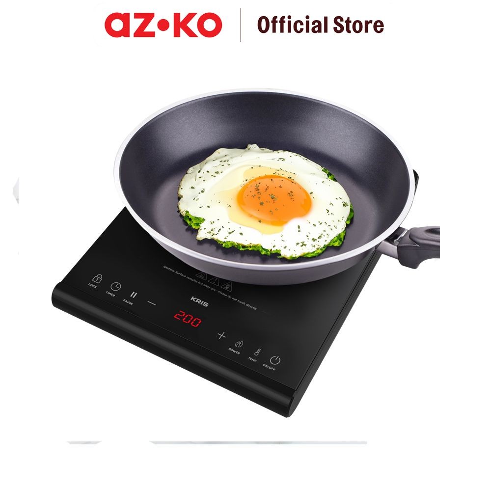 AZKO Kris Kompor Listrik 1 Tungku 200-1300 watt - Hitam Electric Stove Kompor Elektrik 1 Tungku Perl