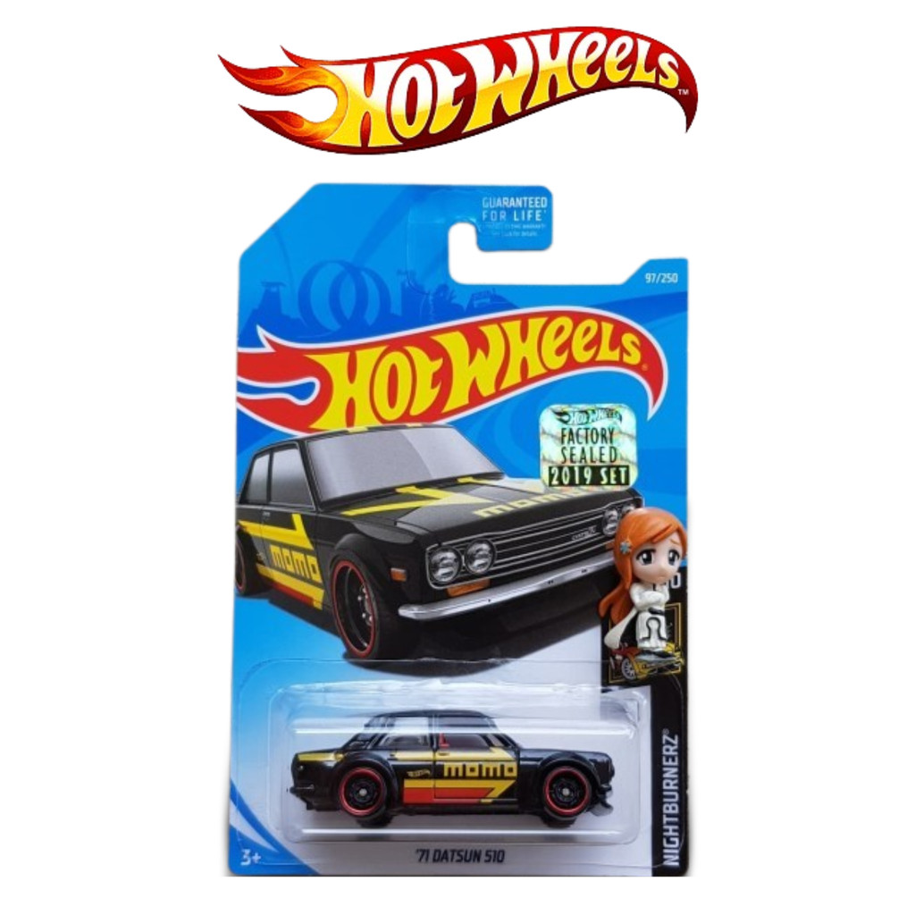 Hot Wheels 71 Datsun 510 Bluebird Momo Hitam Exclusive Recolor KMart FS